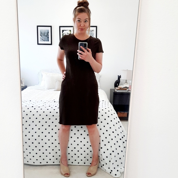 Peruvian Connection Brown Dress w/ Front Pocket 8 - Picture 1 of 4